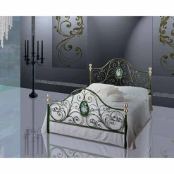 Letto Una Piazza e Mezzo in Ferro Battuto Turchese