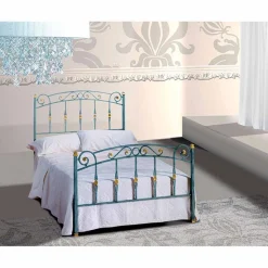 Letto Una Piazza e Mezzo in Ferro Battuto Diamante