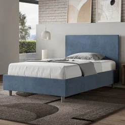 Letto Una Piazza e Mezzo 120x200 cm con Testata in Microfibra Made in Italy - Pallone