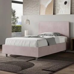 Letto Una Piazza e Mezzo 120x200 cm con Testata in Microfibra Made in Italy - Pallone