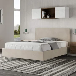 Letto Una Piazza e Mezzo 140x200 cm con Testata in Microfibra Made in Italy - Pallone