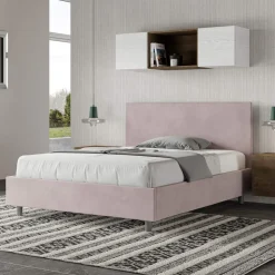 Letto Una Piazza e Mezzo 140x200 cm con Testata in Microfibra Made in Italy - Pallone