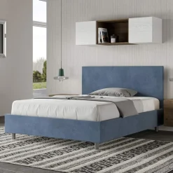 Letto Una Piazza e Mezzo 140x200 cm con Testata in Microfibra Made in Italy - Pallone