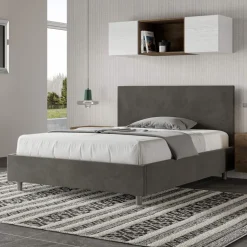 Letto Una Piazza e Mezzo 140x200 cm con Testata in Microfibra Made in Italy - Pallone