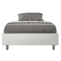 Letto Una Piazza e Mezzo 120x200 cm Rivestito in Similpelle Made in Italy - Atleta