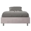 Letto Una Piazza e Mezzo 140x200 cm Rivestito in Microfibra Made in Italy - Atleta