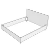 Letto 140x200 cm con Testata Decorata con Linee Verticali Made in Italy - Pattini