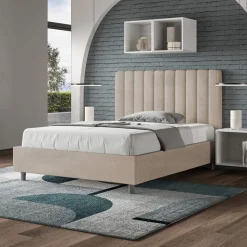 Letto 120x200 cm Microfibra con Linee Verticali Simmetriche Made in Italy - Guanto