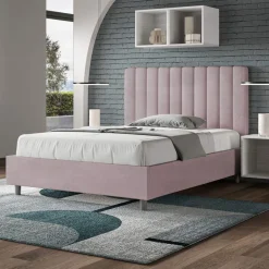 Letto 120x200 cm Microfibra con Linee Verticali Simmetriche Made in Italy - Guanto