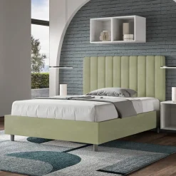 Letto 120x200 cm Microfibra con Linee Verticali Simmetriche Made in Italy - Guanto
