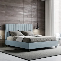 Letto 160x200 cm Microfibra con Linee Verticali Simmetriche Made in Italy - Guanto