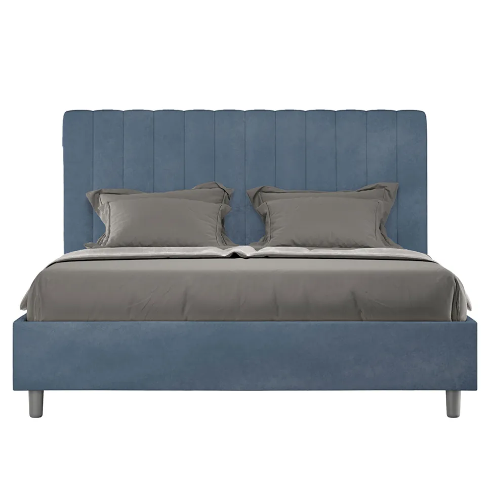 Letto 160x200 cm Microfibra con Linee Verticali Simmetriche Made in Italy - Guanto