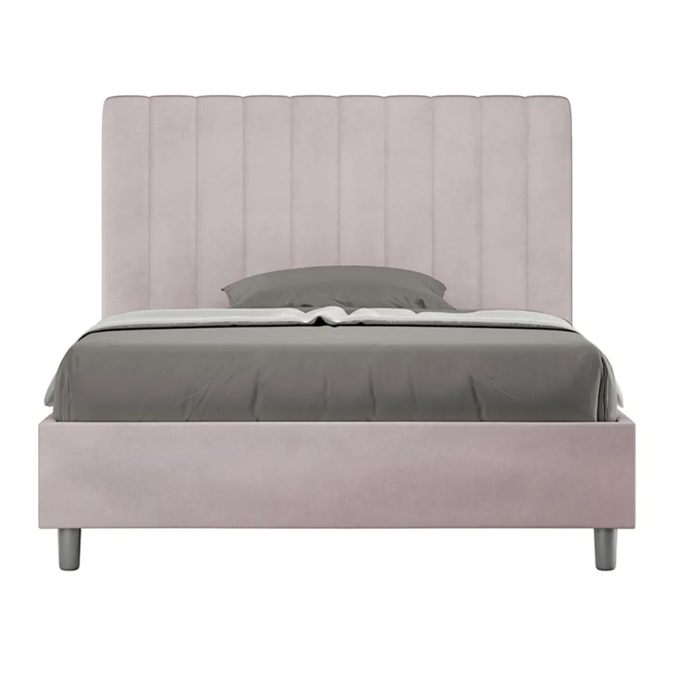 Letto 140x200 cm Microfibra con Linee Verticali Simmetriche Made in Italy - Guanto