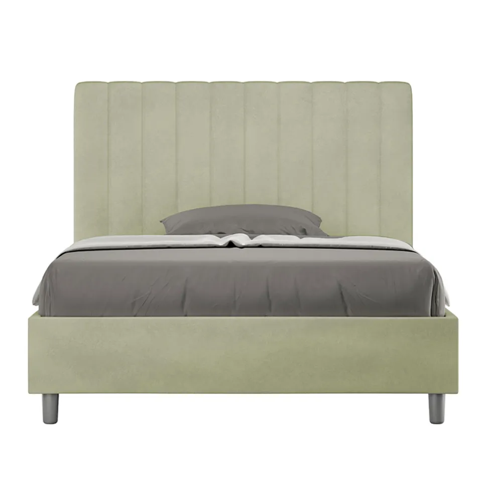 Letto 140x200 cm Microfibra con Linee Verticali Simmetriche Made in Italy - Guanto