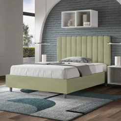 Letto 140x200 cm Microfibra con Linee Verticali Simmetriche Made in Italy - Guanto