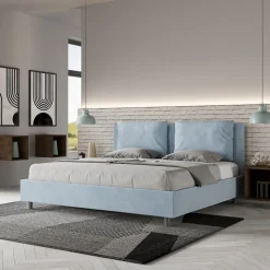 Letto 200x200 cm Testata con Cuscinatura in Microfibra Made in Italy - Olimpiadi