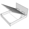 Letto 200x200 cm Testata con Cuscinatura in Similpelle Made in Italy - Olimpiadi
