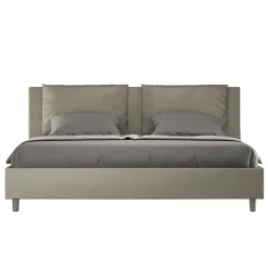Letto 200x200 cm Testata con Cuscinatura in Similpelle Made in Italy - Olimpiadi