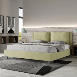 Letto 190x200 cm Testata con Cuscinatura in Microfibra Made in Italy - Olimpiadi