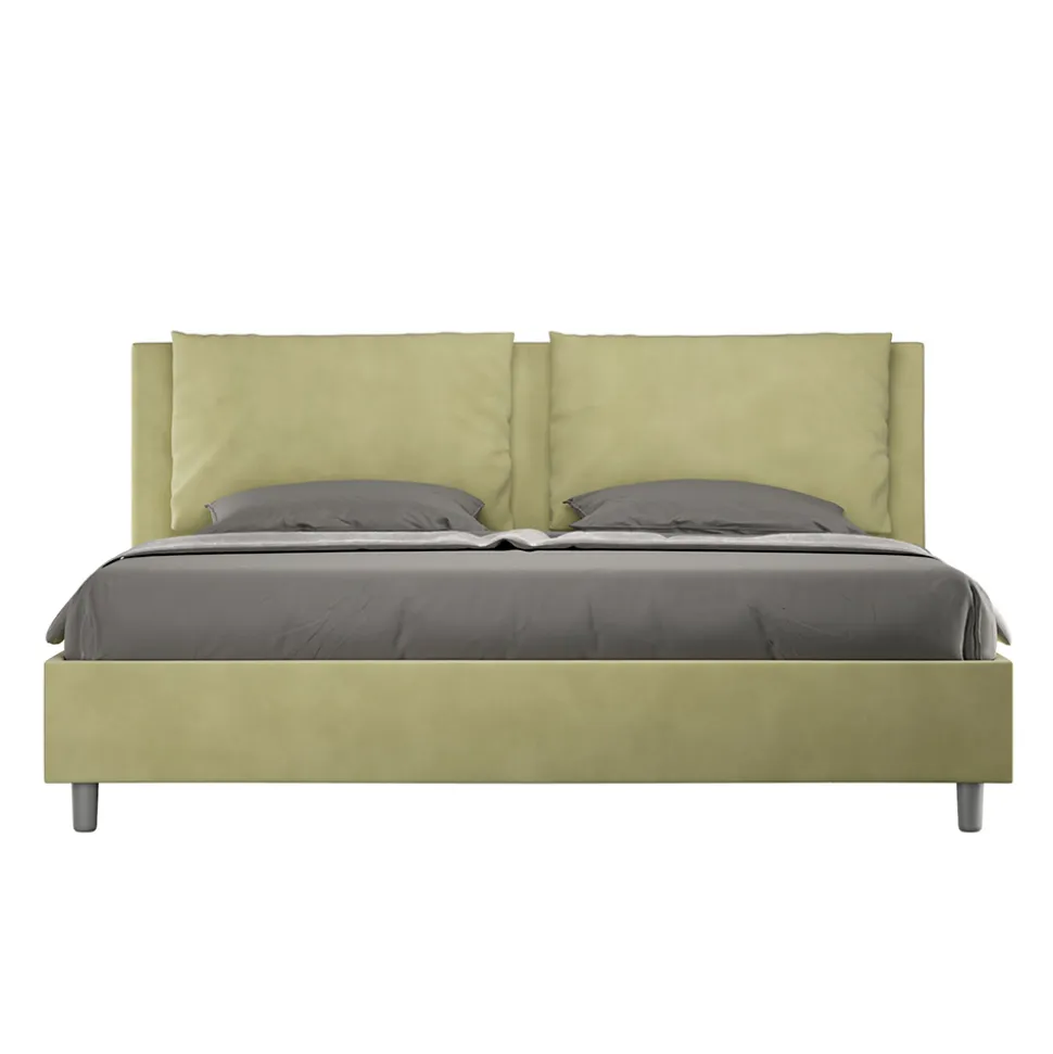 Letto 180x200 cm Testata con Cuscinatura in Microfibra Made in Italy - Olimpiadi