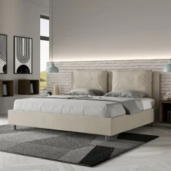 Letto 180x200 cm Testata con Cuscinatura in Microfibra Made in Italy - Olimpiadi