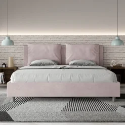 Letto 180x200 cm Testata con Cuscinatura in Microfibra Made in Italy - Olimpiadi