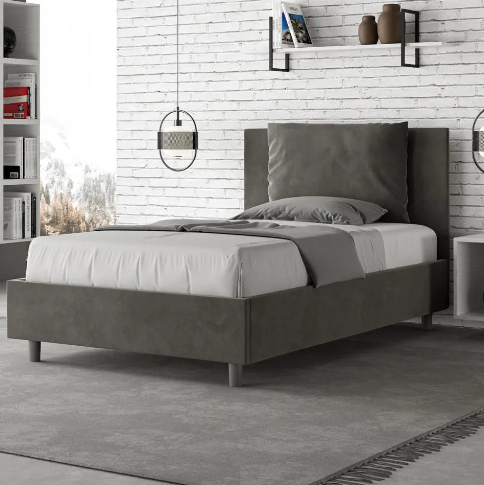 Letto 120x200 cm Testata con Cuscinatura in Microfibra Made in Italy - Olimpiadi