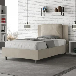 Letto 120x200 cm Testata con Cuscinatura in Microfibra Made in Italy - Olimpiadi