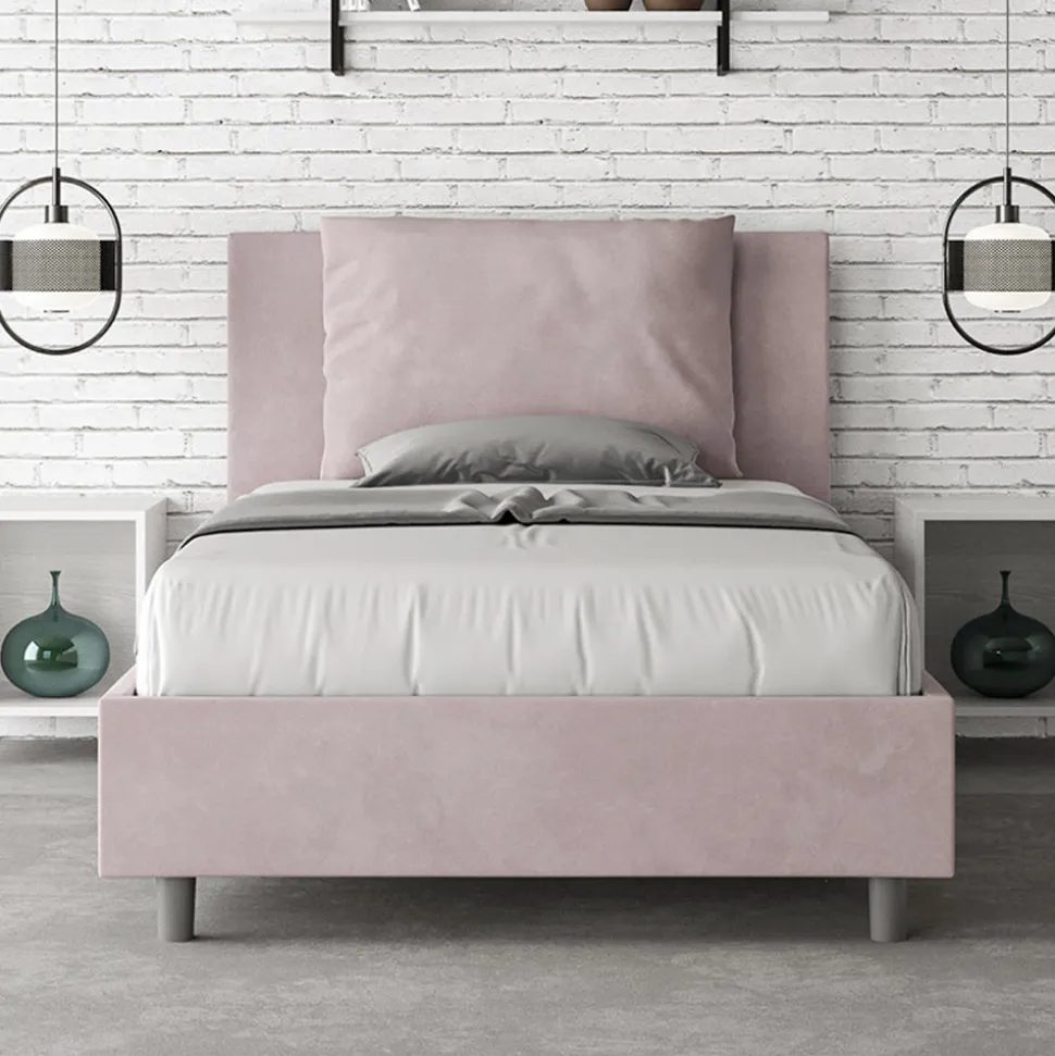 Letto 120x200 cm Testata con Cuscinatura in Microfibra Made in Italy - Olimpiadi