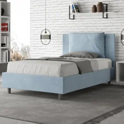Letto 120x200 cm Testata con Cuscinatura in Microfibra Made in Italy - Olimpiadi