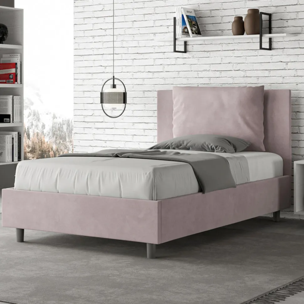 Letto 120x200 cm Testata con Cuscinatura in Microfibra Made in Italy - Olimpiadi