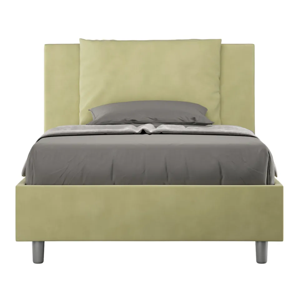 Letto 120x200 cm Testata con Cuscinatura in Microfibra Made in Italy - Olimpiadi