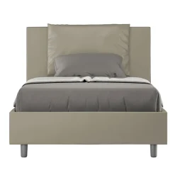 Letto 120x200 cm Testata con Cuscinatura in Similpelle Made in Italy - Olimpiadi