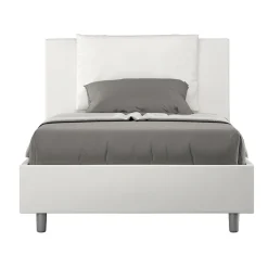 Letto 120x200 cm Testata con Cuscinatura in Similpelle Made in Italy - Olimpiadi