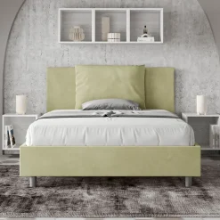 Letto 140x200 cm Testata con Cuscinatura in Microfibra Made in Italy - Pallone