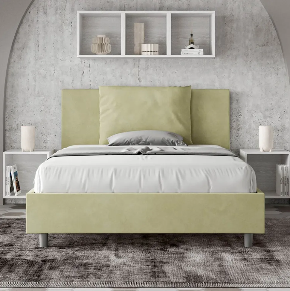 Letto 140x200 cm Testata con Cuscinatura in Microfibra Made in Italy - Pallone