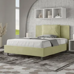 Letto 140x200 cm Testata con Cuscinatura in Microfibra Made in Italy - Pallone