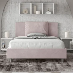 Letto 140x200 cm Testata con Cuscinatura in Microfibra Made in Italy - Pallone