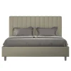 Letto 160x200 cm Testata con Linee Verticali Simmetriche Made in Italy - Guanto