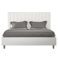 Letto 160x200 cm Testata con Linee Verticali Simmetriche Made in Italy - Guanto