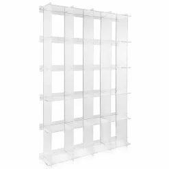 Libreria a muro design moderno in plexiglass trasparente Sfera4