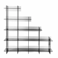 Libreria a muro fumé Sfera3 L180 x H180 x P30 cm, made in Italy