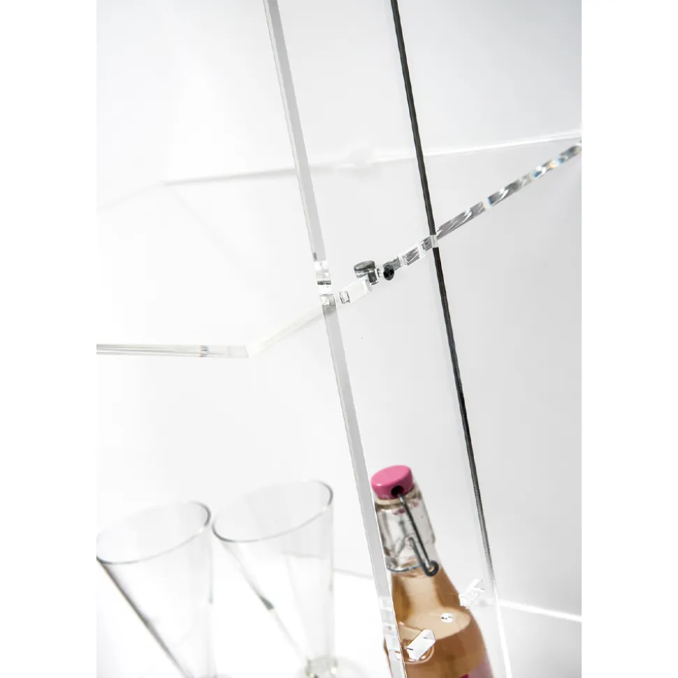 Libreria a Muro in Plexiglass Trasparente Design fino 4 Elementi - Trezza