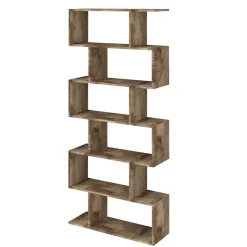 Libreria a Parete Design Verticale Salotto in Legno 3 Finiture - Minetta