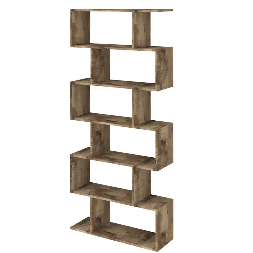 Libreria a Parete Design Verticale Salotto in Legno 3 Finiture - Minetta