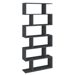 Libreria a Parete Design Verticale Salotto in Legno 3 Finiture - Minetta