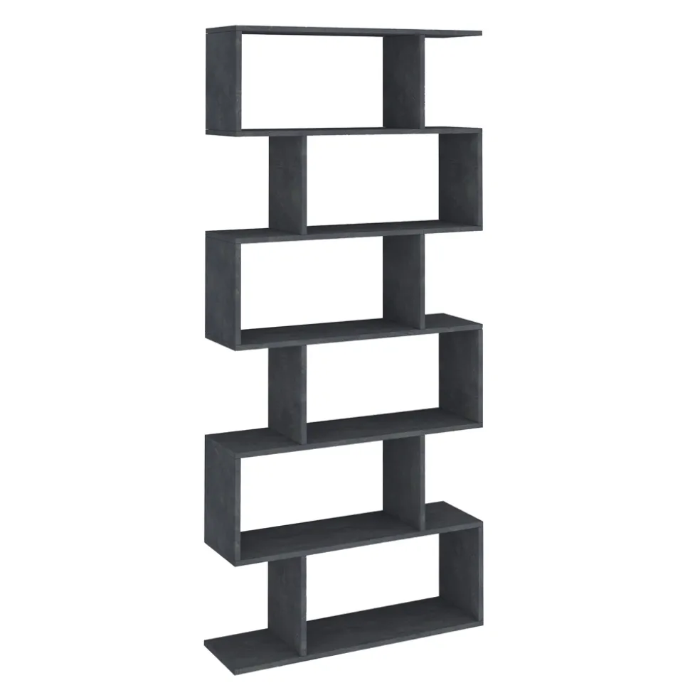 Libreria a Parete Design Verticale Salotto in Legno 3 Finiture - Minetta