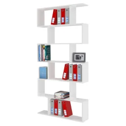 Libreria a Parete Design Verticale Salotto in Legno 3 Finiture - Minetta