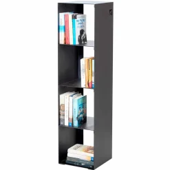 Libreria a Terra Moderna in Ferro Nero,Rosso,Bianco,Grigio Made in Italy – Cauro