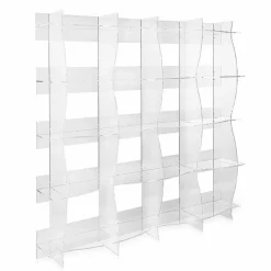 Libreria autoportante/a muro design moderno Pam trasparente